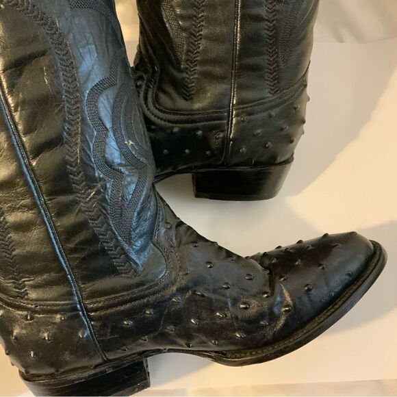 DARIOS GENUINE OSTRICH BLACK  LEATHER Mix match L 6.5 EE & R 5.5 EE main image 12